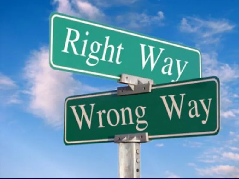 right way, wrong way