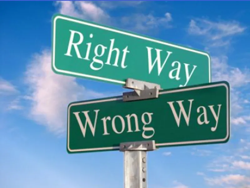 right way, wrong way